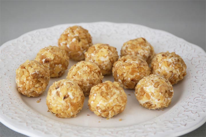 Bolitas de queso de cabra con nueces