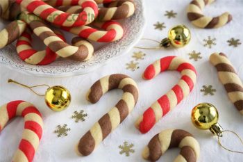 Galletas bastón de caramelo para Navidad