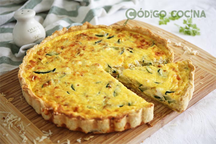 Receta de quiche de calabacín y queso de cabra