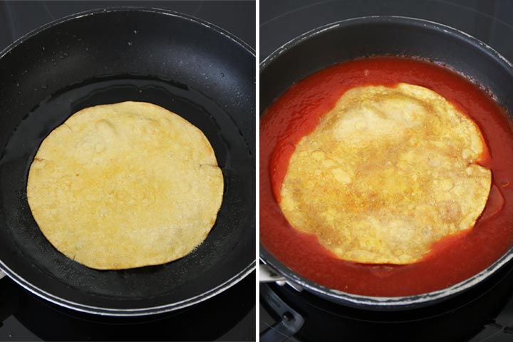 Freír tortillas de maíz