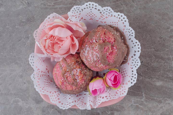 Galletas de praliné rosa