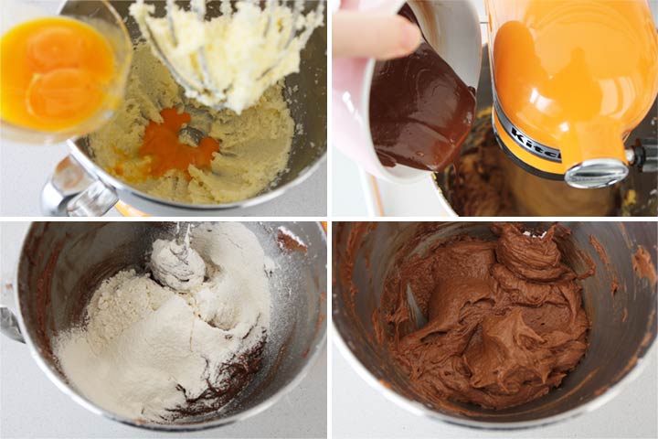 Mezclar los ingredientes para hacer el bizcocho de chocolate