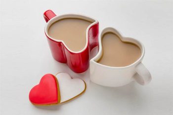 Tazas con forma de corazón