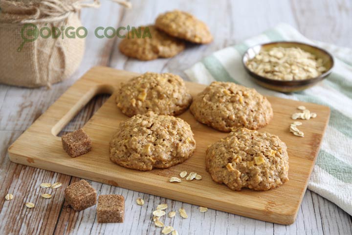 Galletas de avena y manzana, receta fácil