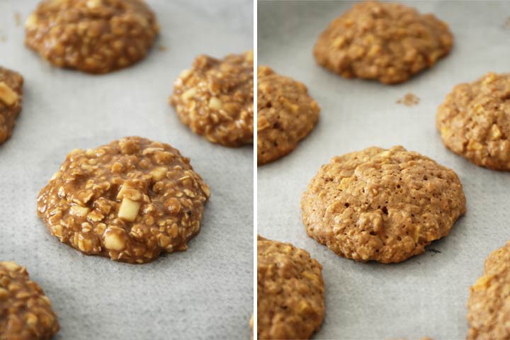 Galletas de avena recién horneadas