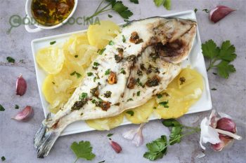 Dorada al horno con patatas