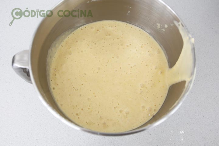 Masa de bizcocho de leche