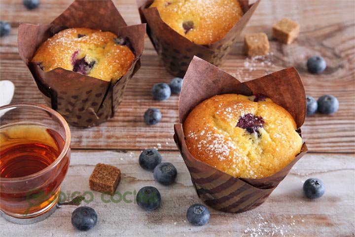 Muffins de arándanos y queso