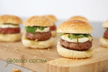 Hamburguesas con queso de cabra