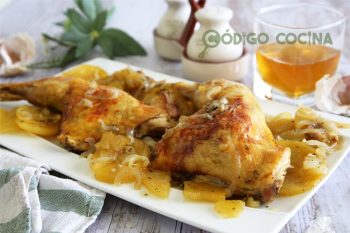 Pollo al horno con cerveza