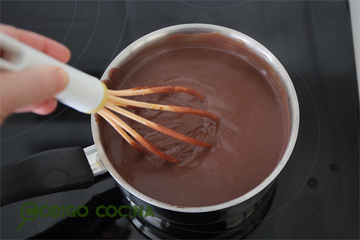 Crema de chocolate para hacer leche frita