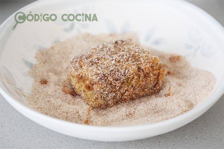 Leche frita de chocolate cremosa