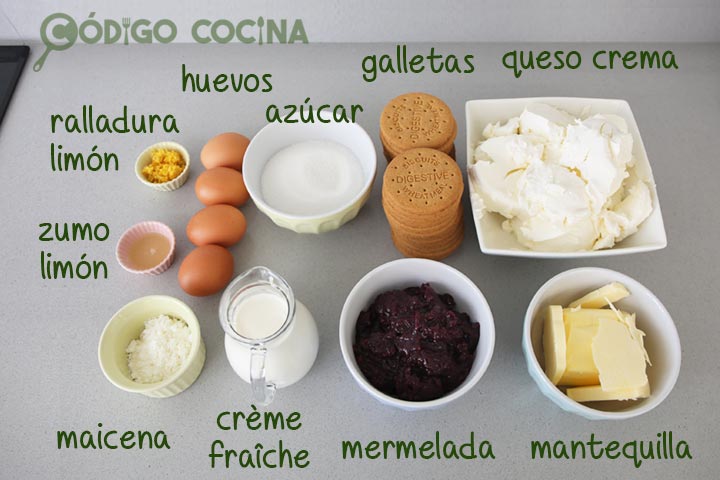 Ingredientes para hacer New York cheesecake auténtica