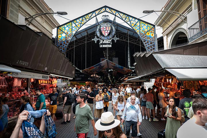 Mercado de La Boquería en Barcelona