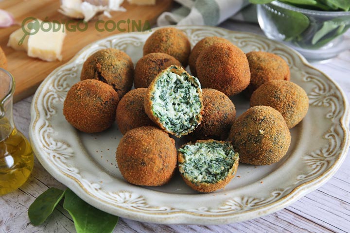 Croquetas de espinacas y ricotta