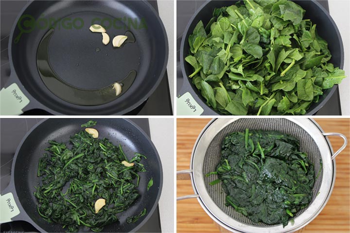 Espinacas salteadas con ajo