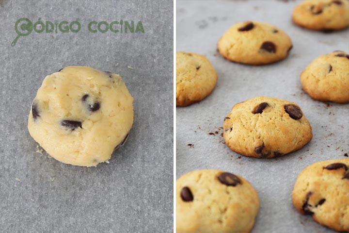 Galletas de leche condensada y chocolate hechas en el horno 