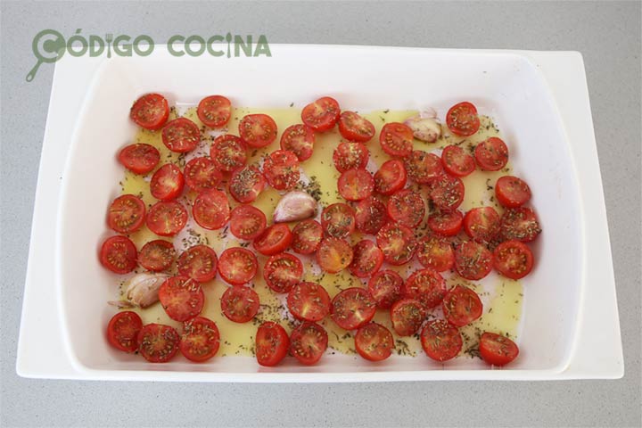 Tomates cherry con especias y aceite de oliva