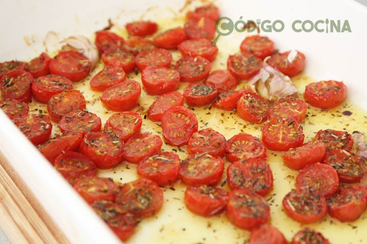 Tomates cherry confitados con especias