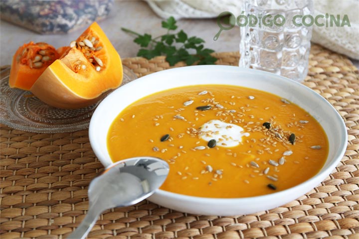 Receta de sopa de calabaza y camote