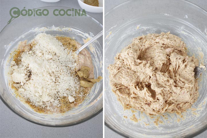 Masa para hacer croquetas de atún y ricotta