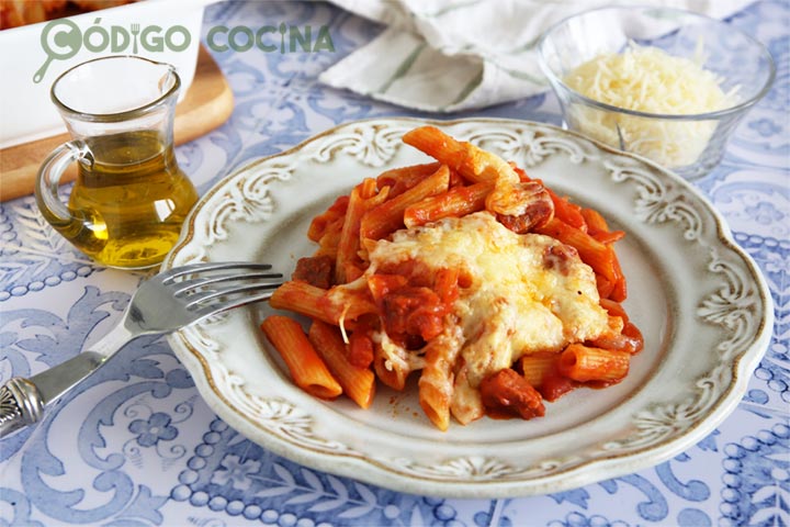 Receta de macarrones con chorizo