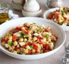 Ensalada de garbanzos con atún y huevo