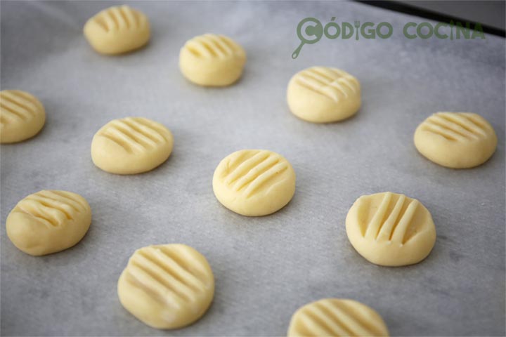 Galletas de maicena con forma de tenedor